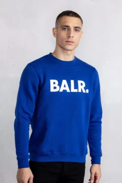 Sweatshirts^BALR. Brand Straight Crewneck Surf The Web/Bright White