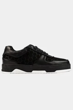Sneakers^BALR. Club C Classic Debossed Hex Sneaker Jet Black