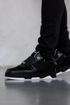 Sneakers^BALR. Club C Classic Debossed Hex Sneaker Jet Black