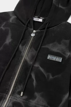Hoodies^BALR. D11 Straight Washed Zip Through Hoodie Ghost Grey Washed