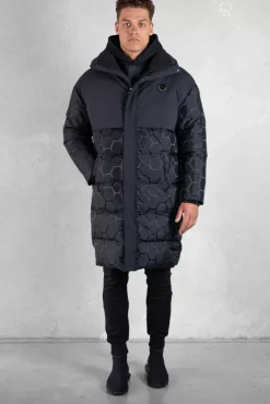 Jackets^BALR. Dante Jacquard Long Puffer Jet Black