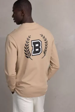 T-Shirts^BALR. Franck Relaxed B Crest Longsleeve Irish Cream