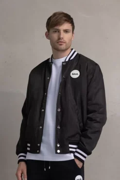 Jackets^BALR. Hazel Loose Badge Bomber Jacket Jet Black