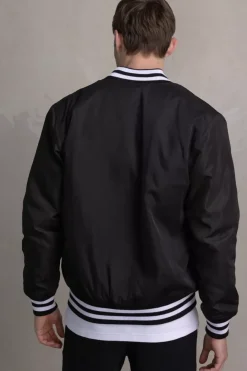 Jackets^BALR. Hazel Loose Badge Bomber Jacket Jet Black