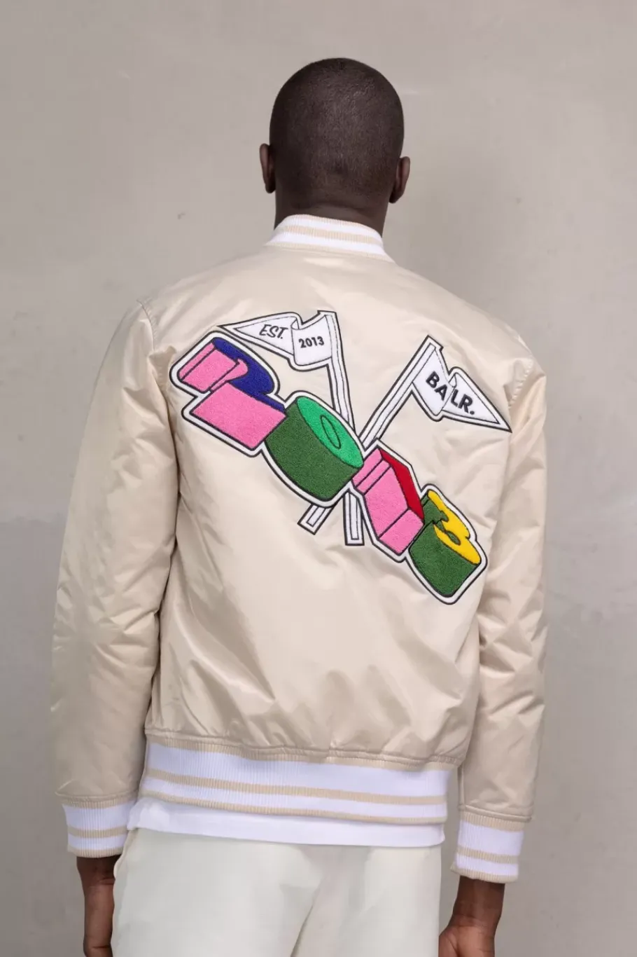 Jackets^BALR. Hazel Loose Combi Chenille Bomber Jacket Bright White