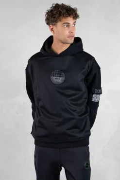 Hoodies^BALR. Joey Box Mesh H2S Hoodie Jet Black