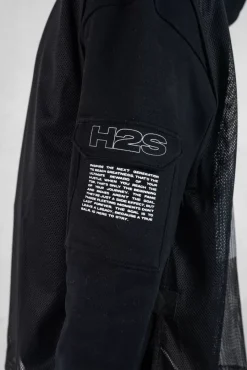 Hoodies^BALR. Joey Box Mesh H2S Hoodie Jet Black