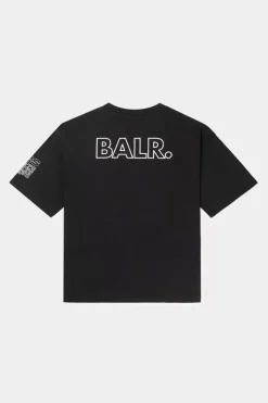 T-Shirts^BALR. Joey Box Mesh T-Shirt Jet Black