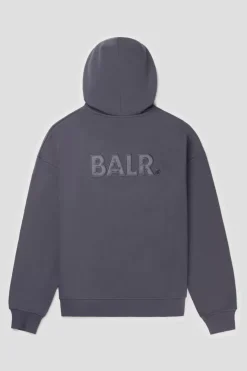 Hoodies^BALR. Joey Box Satin Hoodie Asphalt