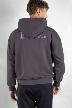 Hoodies^BALR. Joey Box Satin Hoodie Asphalt