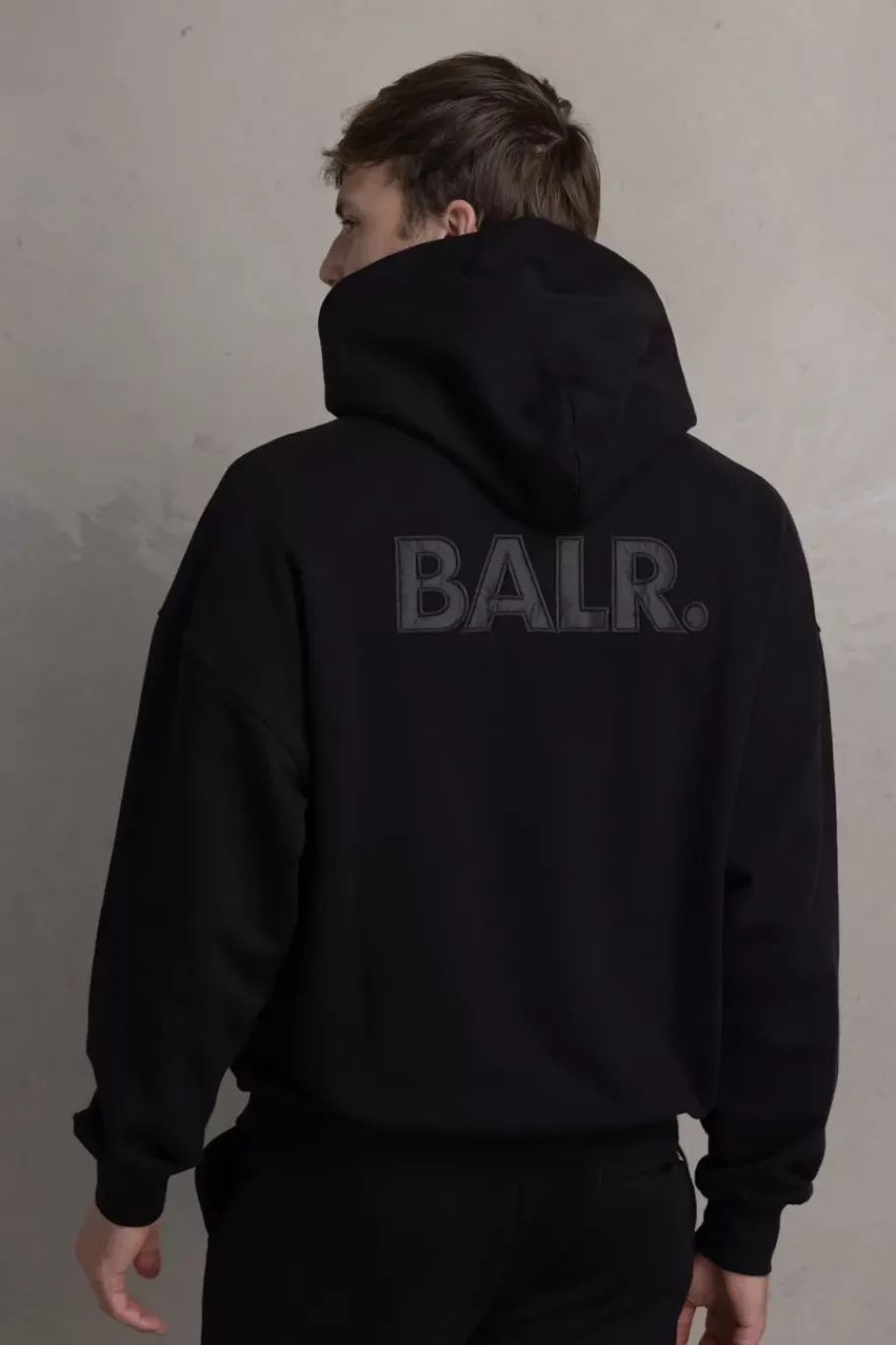 Hoodies^BALR. Joey Box Satin Hoodie Black