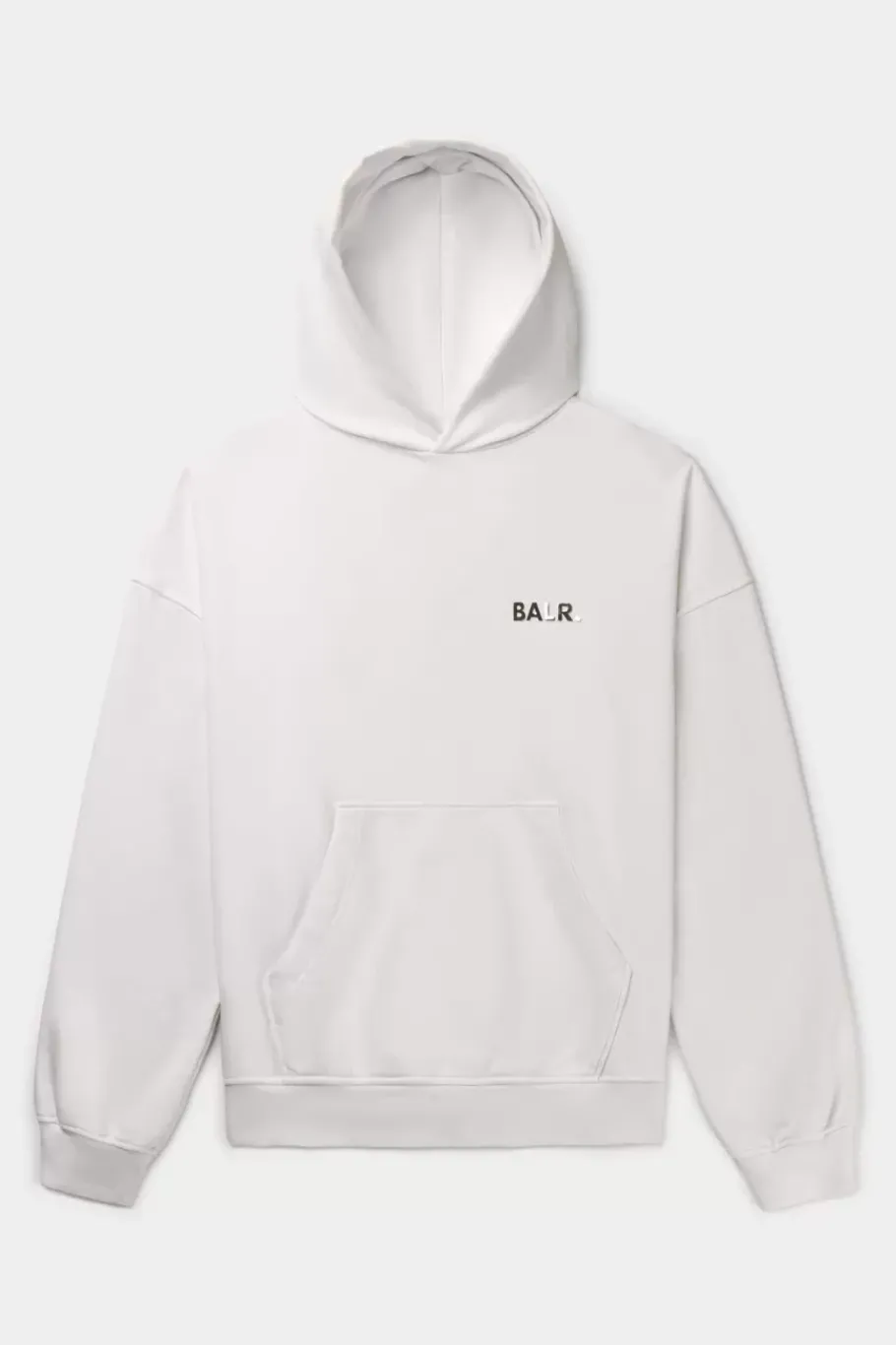 Hoodies^BALR. Joey Box Satin Hoodie Egret