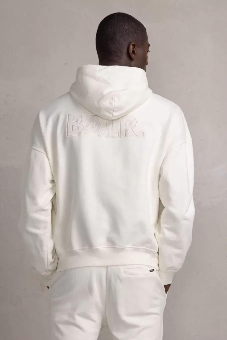 Hoodies^BALR. Joey Box Satin Hoodie Egret