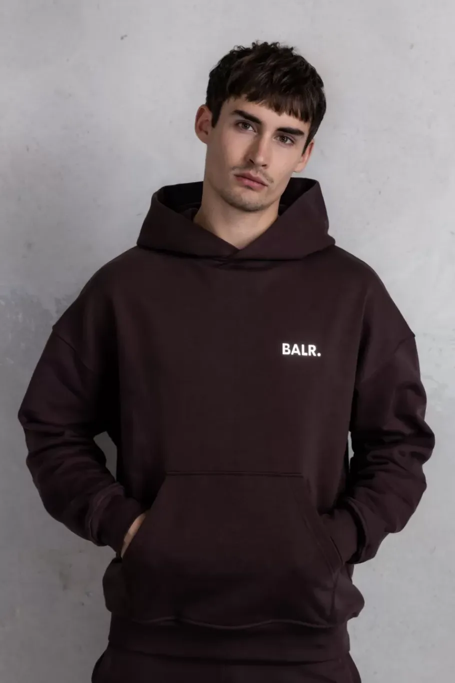 Hoodies^BALR. Joey Box Satin Hoodie Java