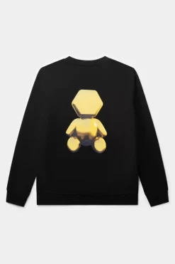 Sweatshirts^BALR. Olaf Straight Gold Doll Emblem Crewneck Jet Black