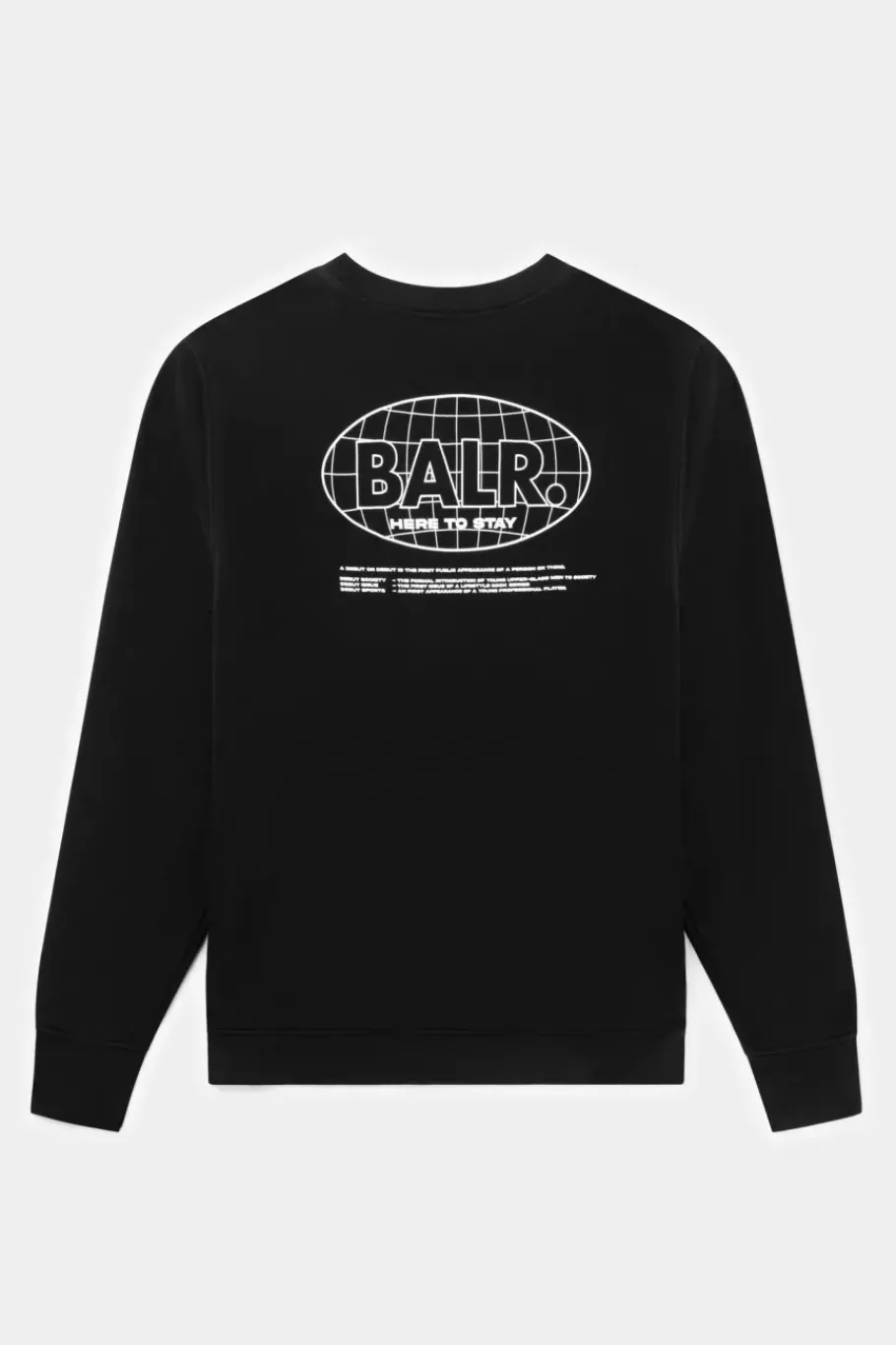 Sweatshirts^BALR. Olaf Straight H2S Globe Crewneck Jet Black