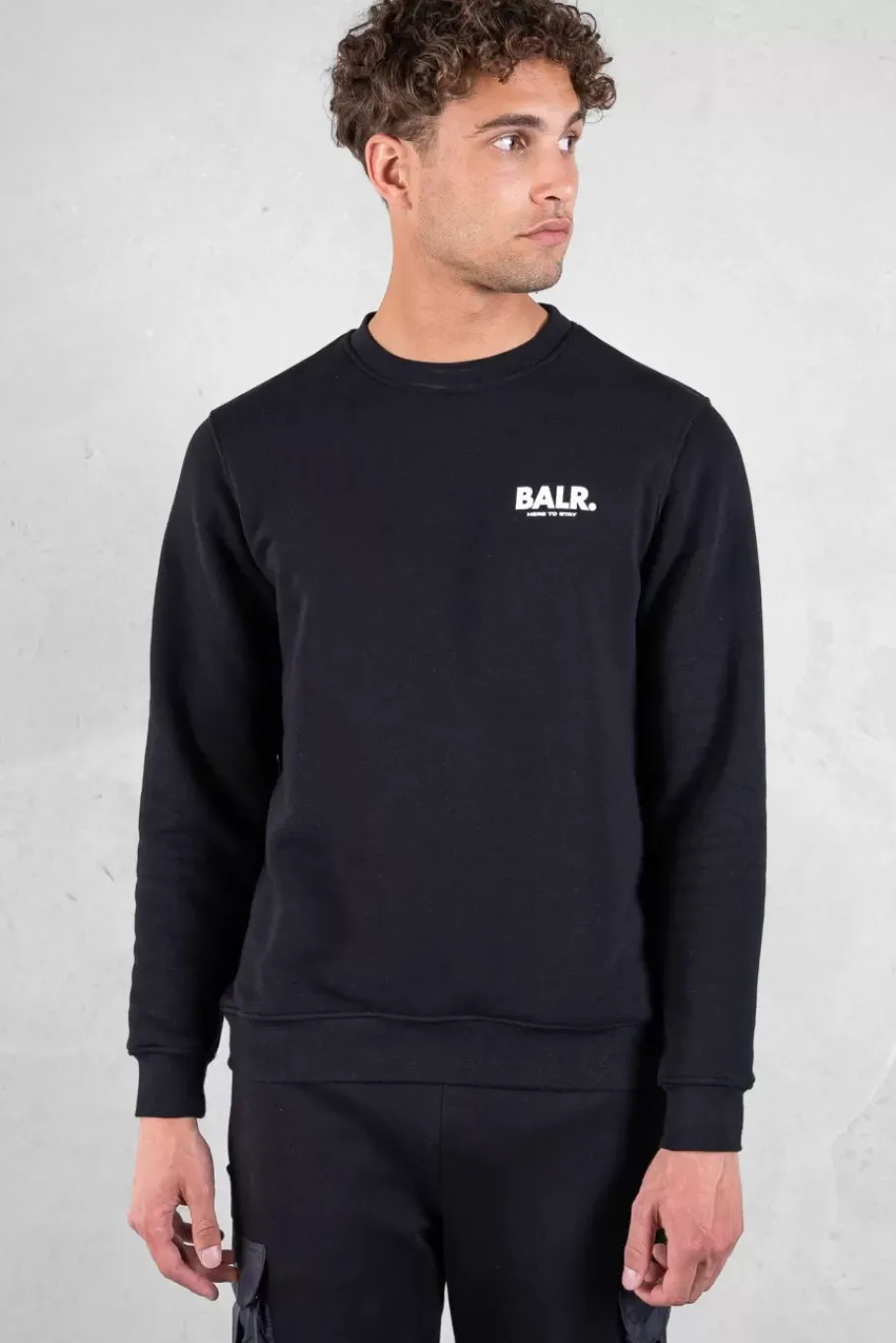 Sweatshirts^BALR. Olaf Straight H2S Globe Crewneck Jet Black