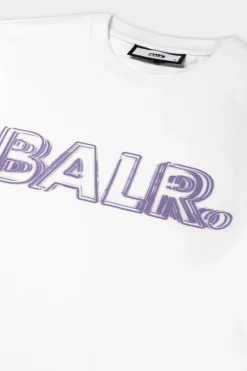 T-Shirts^BALR. Olaf Straight Neon Brand T-Shirt Bright White/Paisley Purple