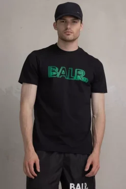T-Shirts^BALR. Olaf Straight Neon Brand T-Shirt Jet Black/Putting Green