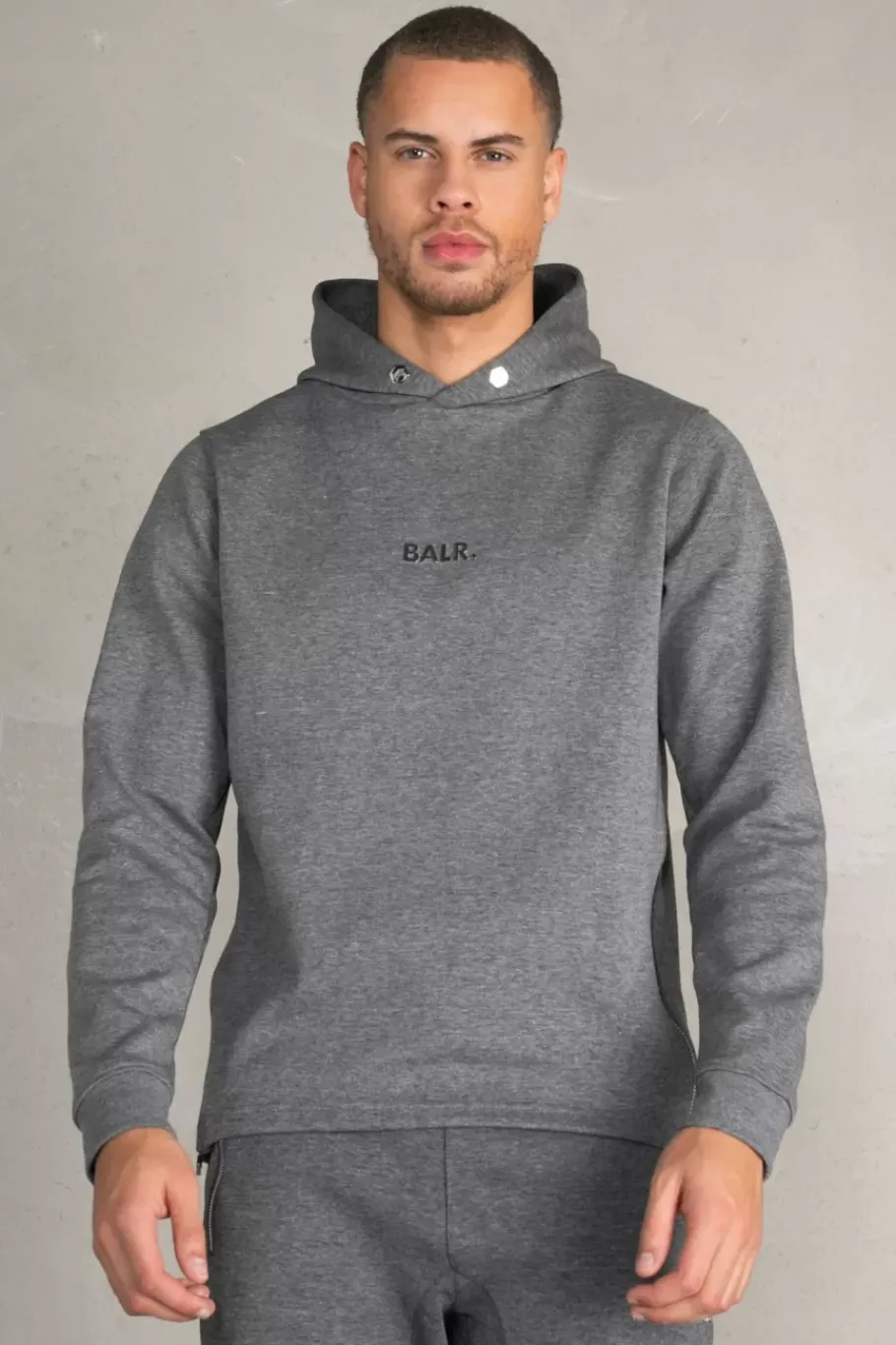 Hoodies^BALR. Q-Series Straight Classic Hoodie Dk Grey Heather