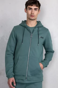 Sweatshirts^BALR. Q-Series Straight Zip Thru Hoodie Renewed Dark Forest