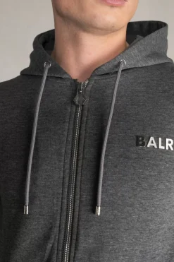 Sweatshirts^BALR. Q-Series Straight Zipped Hoodie Men Dk Grey Heather