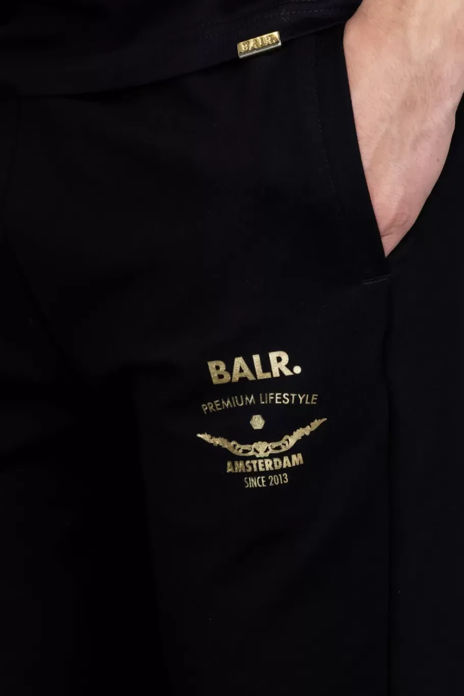Sweatpants^BALR. Regular Gold Emblem Jogger Jet Black