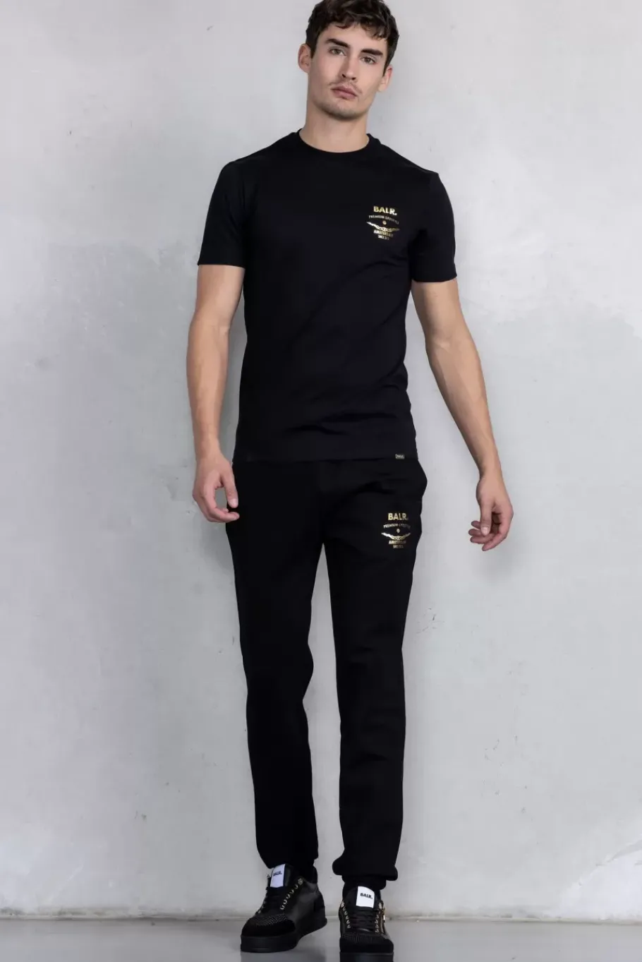 Sweatpants^BALR. Regular Gold Emblem Jogger Jet Black