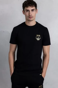 T-Shirts^BALR. Sebastian Slim Gold Emblem T-Shirt Jet Black