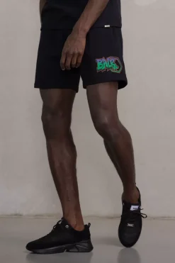 Shorts^BALR. Storm Graffiti Regular Shorts Jet Black