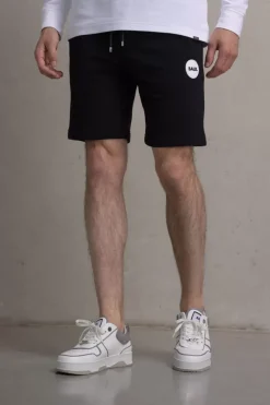 Shorts^BALR. Tony Regular Round Rubber Badge Sweat Shorts Jet Black